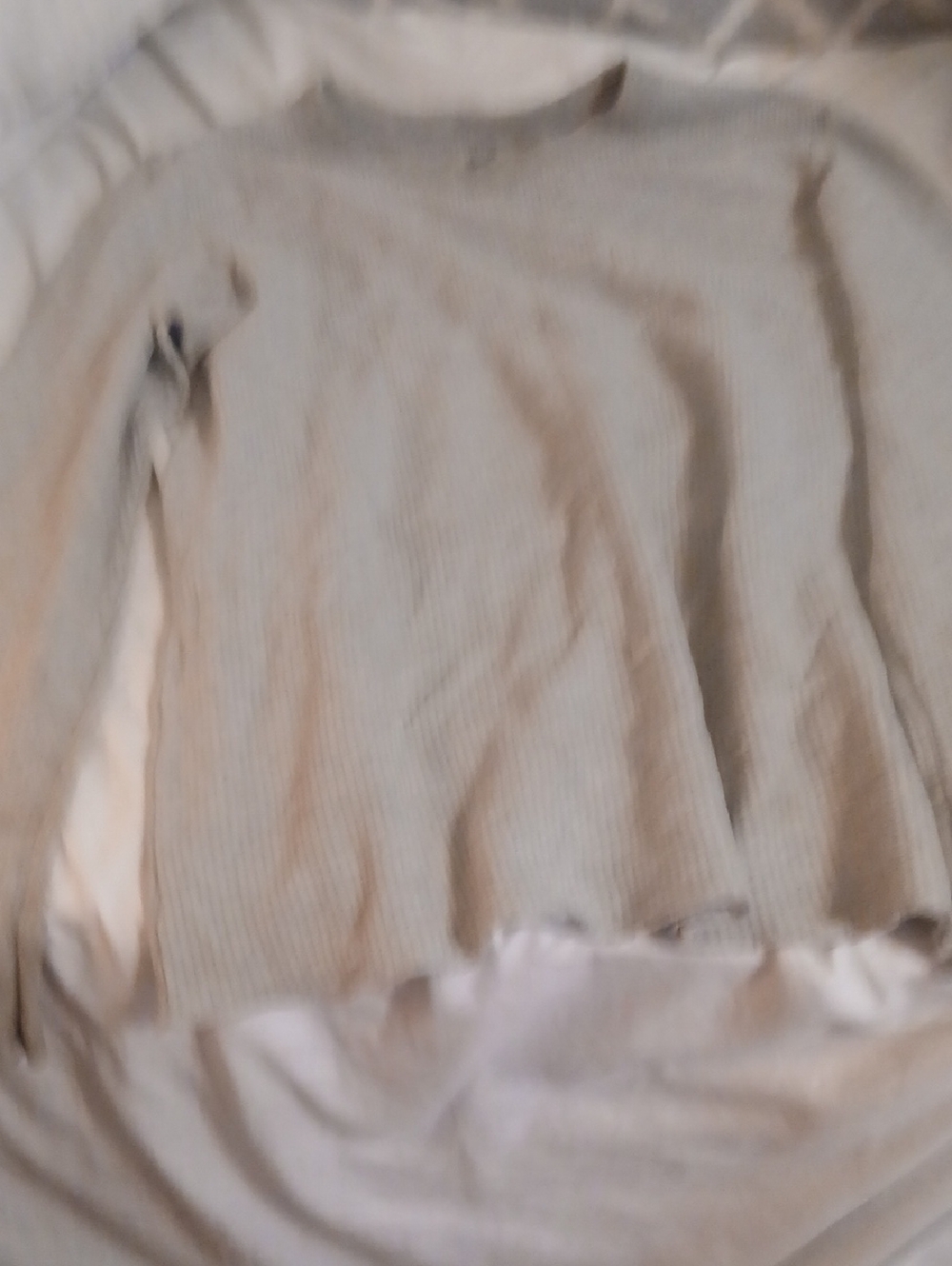 Fruit of the Loom Light Gray Waffle Knit Thermal Top